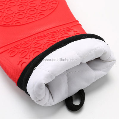 Double BBQ Silicone Oven Gloves Heat Resistant Harmless Practical